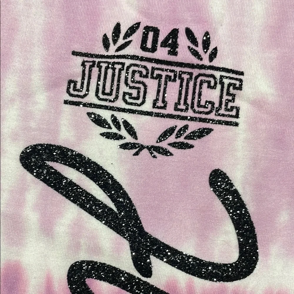 NWT Justice Little Girl Pink and Purple Tie-Dye Shirt *XS (5-6)